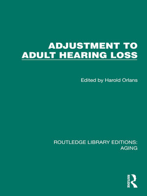 cover image of Adjustment to Adult Hearing Loss